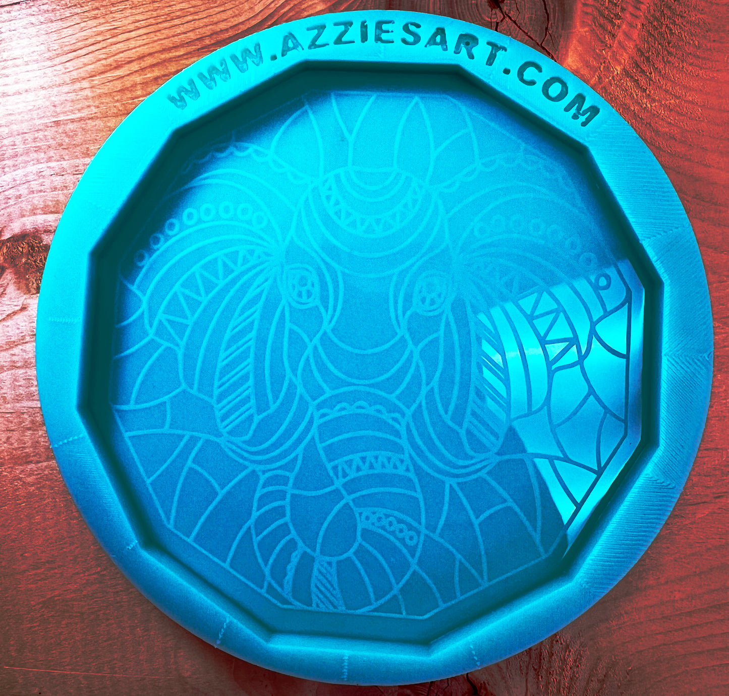 Polygon Elephant Coaster Silicone Mold