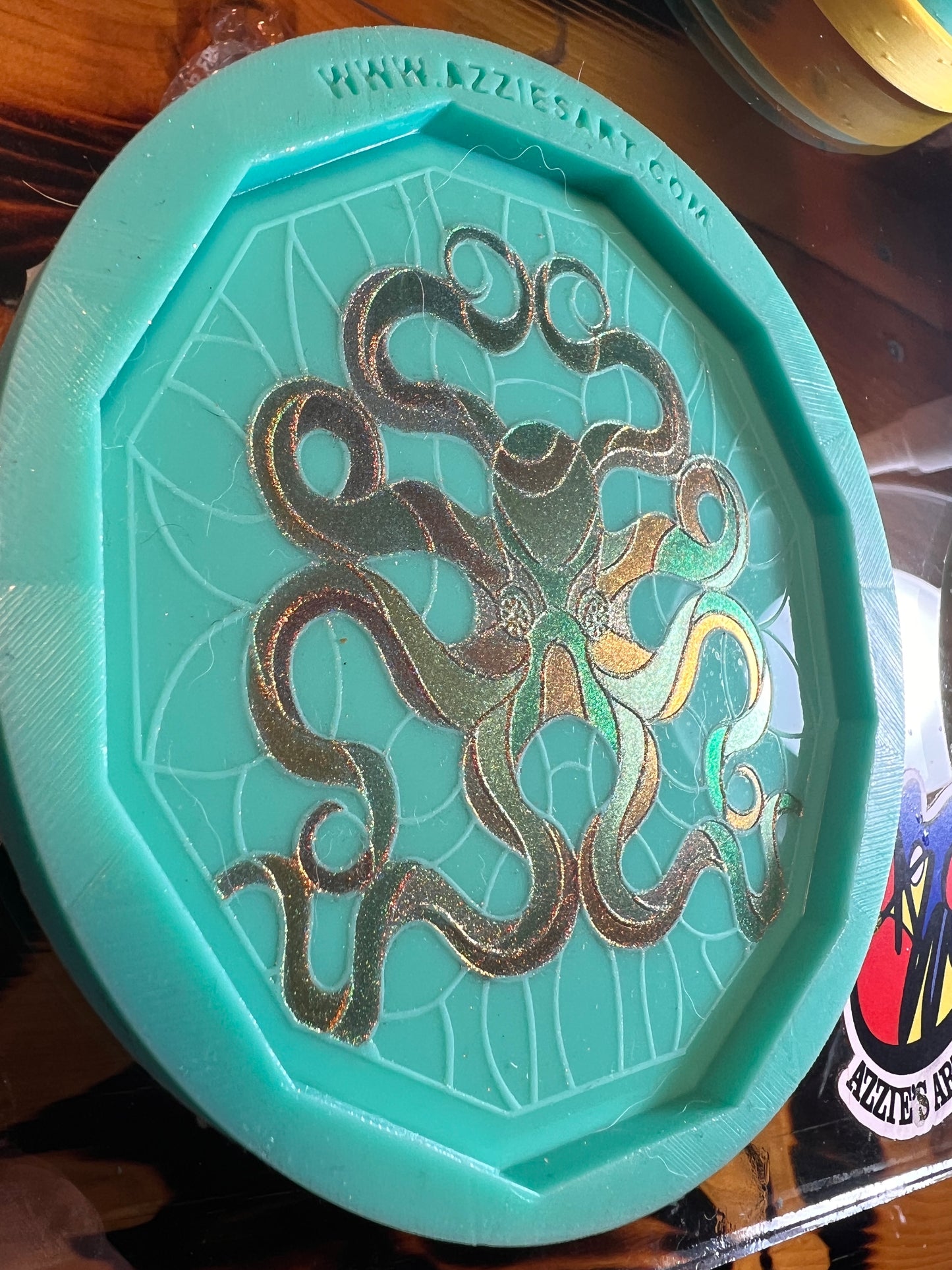 Polygon Stained Glass Octo Coaster Silicone Mold
