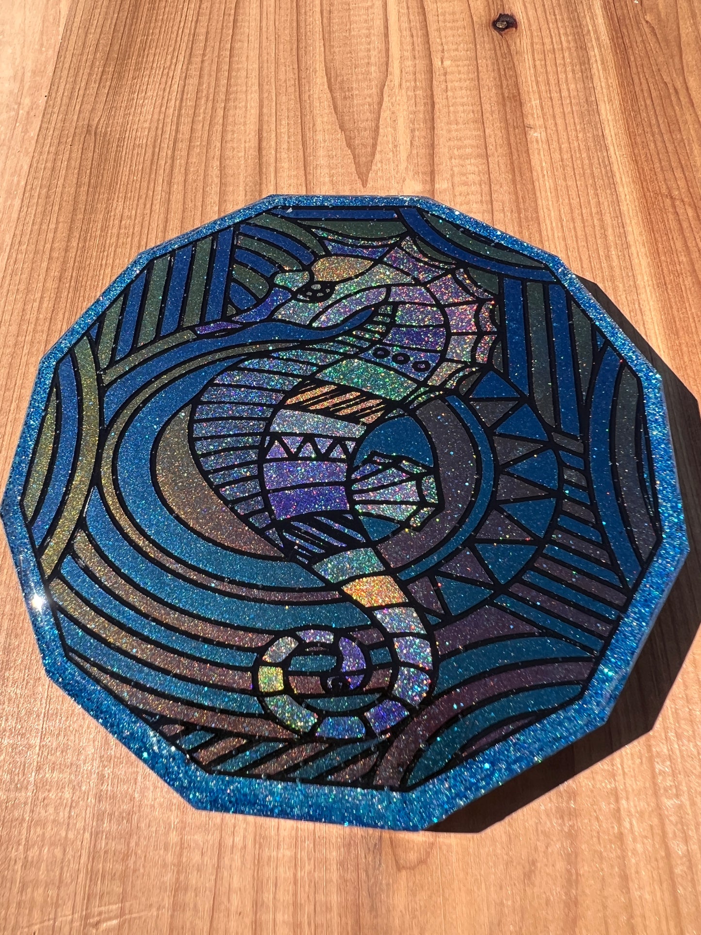 Polygon Geometric Sea Horse Coaster Silicone Mold