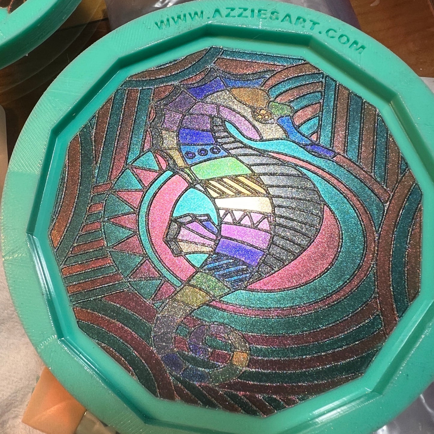 Polygon Geometric Sea Horse Coaster Silicone Mold