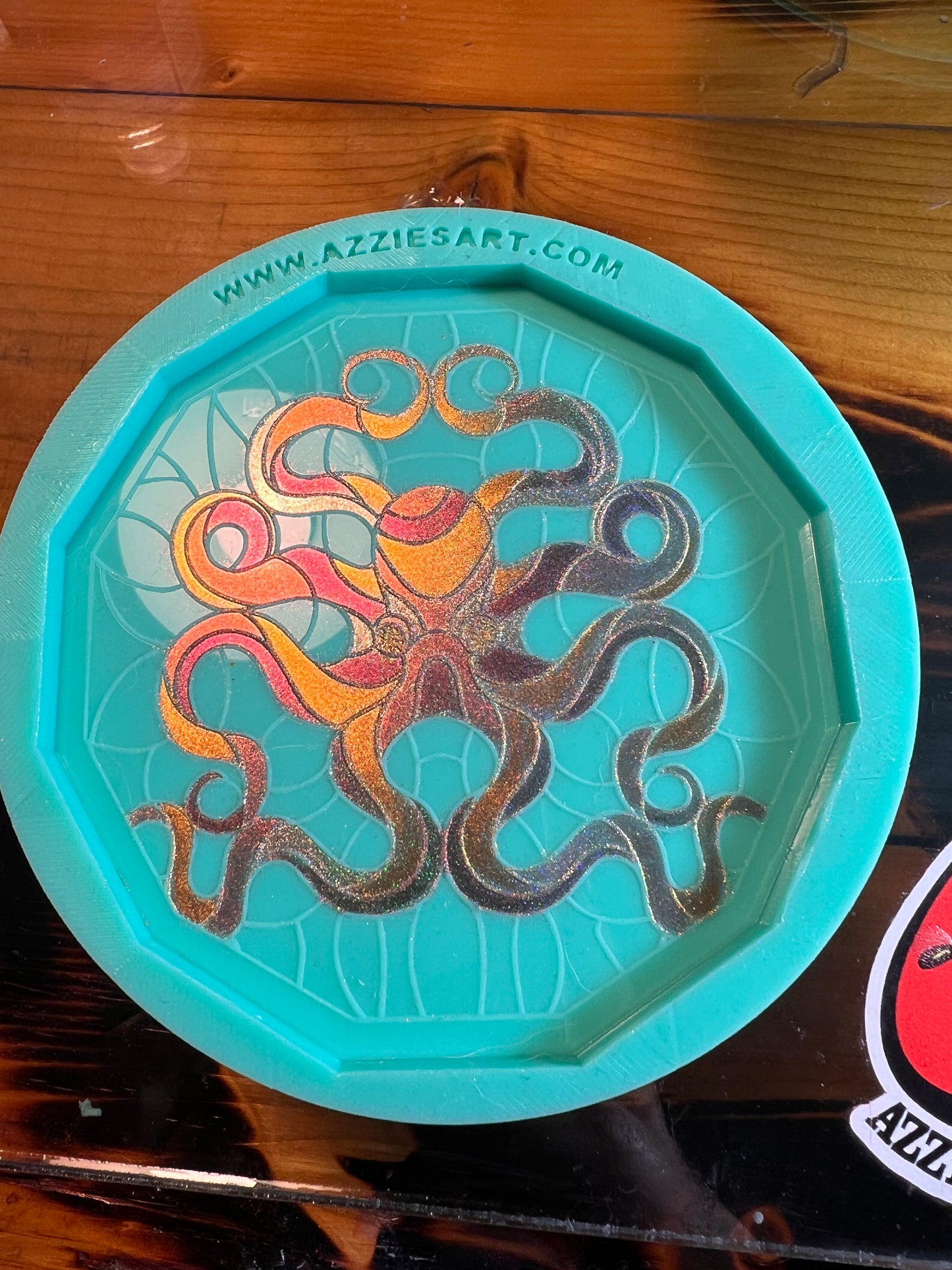 Polygon Stained Glass Octo Coaster Silicone Mold