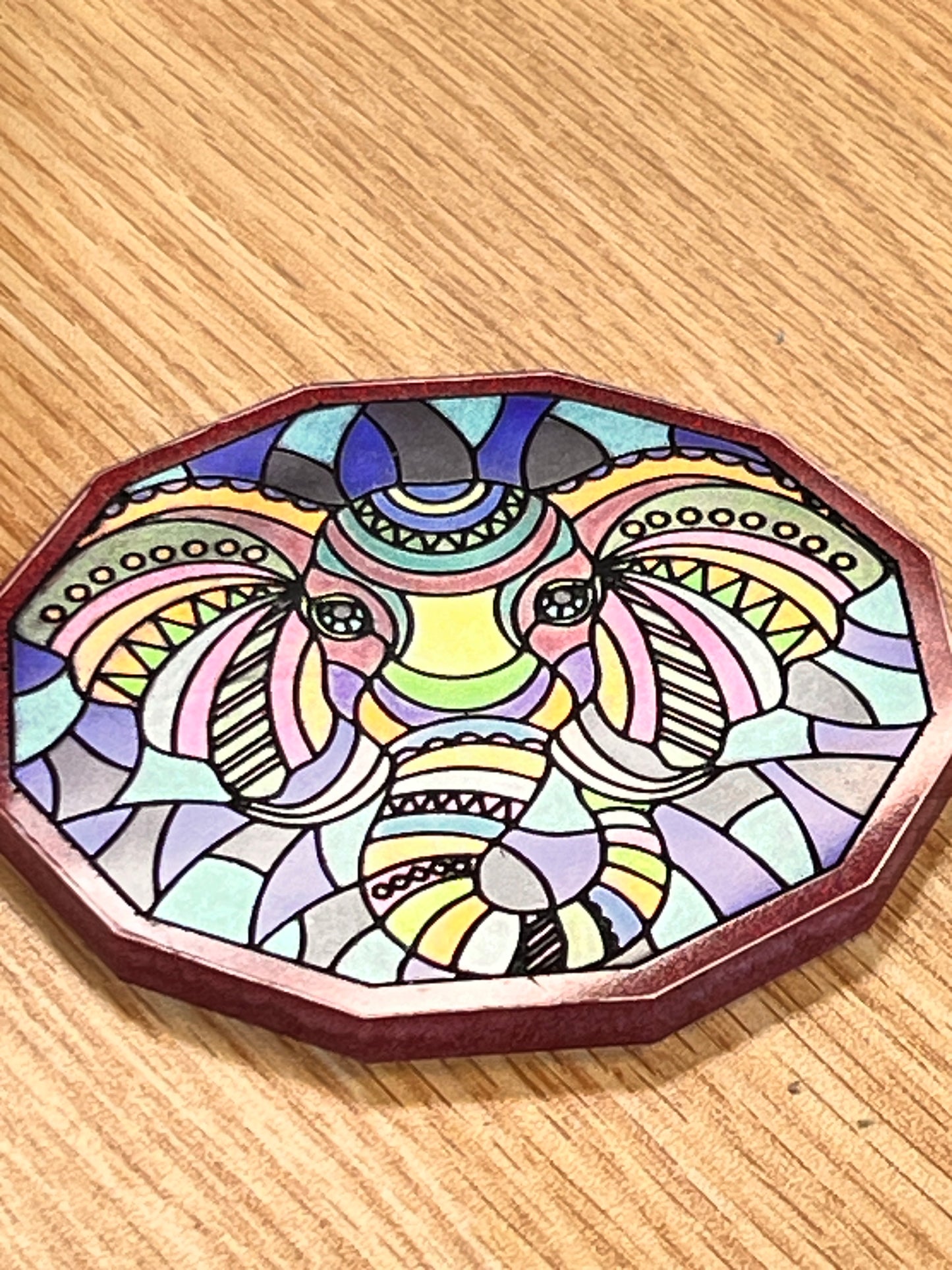 Polygon Elephant Coaster Silicone Mold