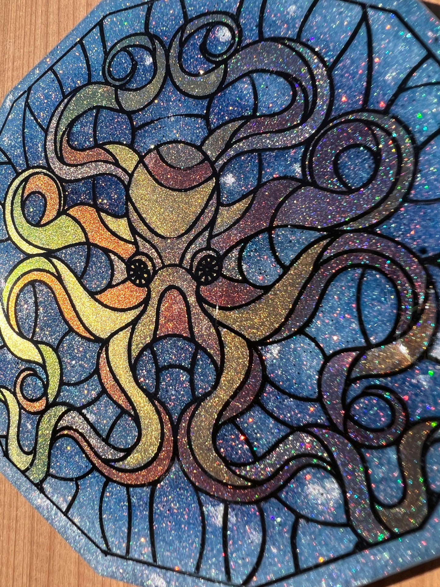 Polygon Stained Glass Octo Coaster Silicone Mold