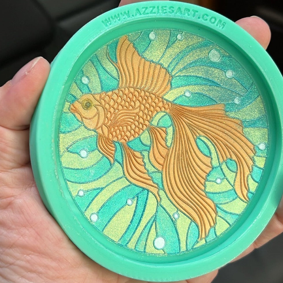Fishy Right Coaster Silicone Mold