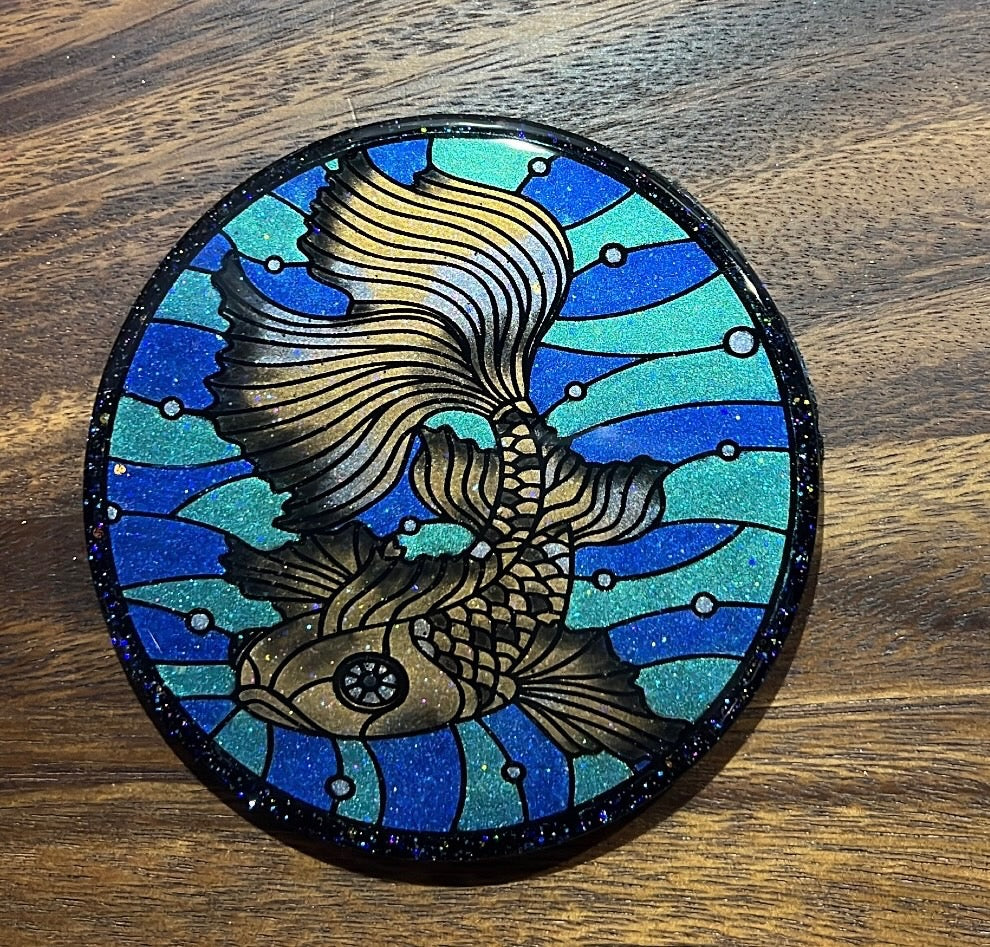 Fishy Left Coaster Silicone Mold