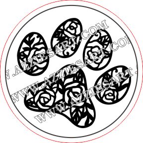 Discontinued - LG Roses Paw Print Coaster Silicone Mold
