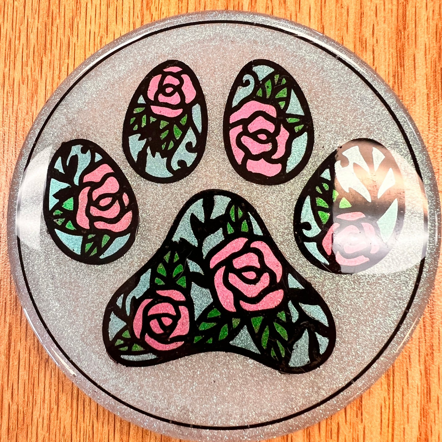 Discontinued - LG Roses Paw Print Coaster Silicone Mold