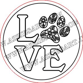 Discontinued - Love Daisy Paw Print Coaster Silicone Mold