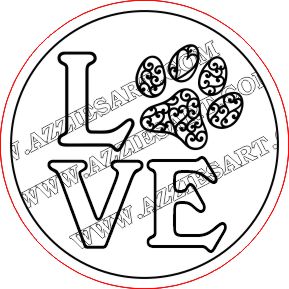 Discontinued - Love Heart Paw Print Coaster Silicone Mold