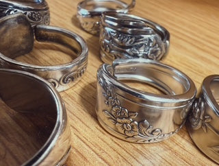 Mystery Vintage Silver Plated Spoon Ring