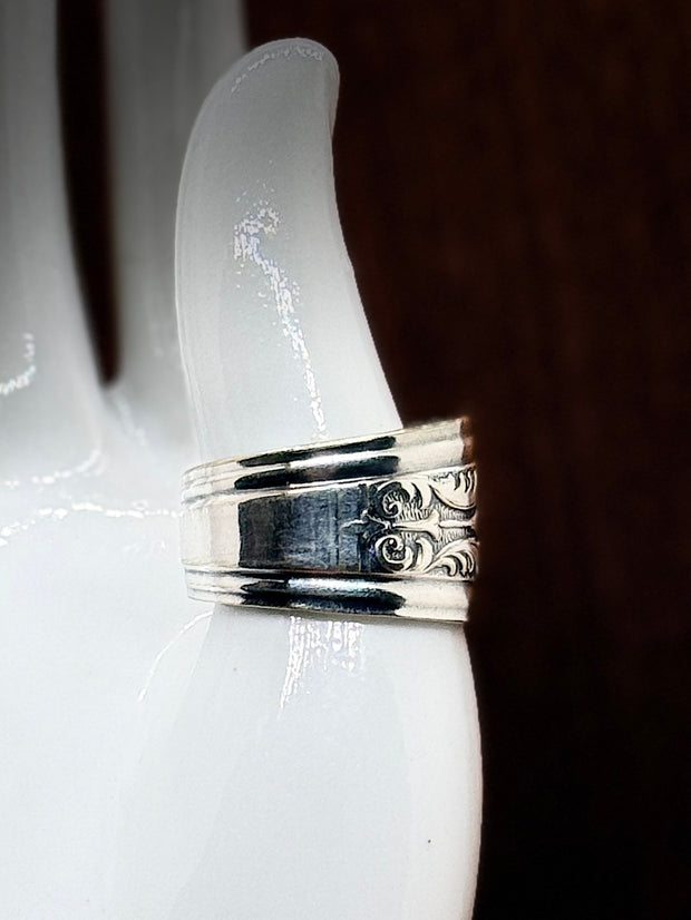 Choose Your Size - Handmade Spoon Ring – 1935 Royal Saxony by International Silver (Silver Plated)