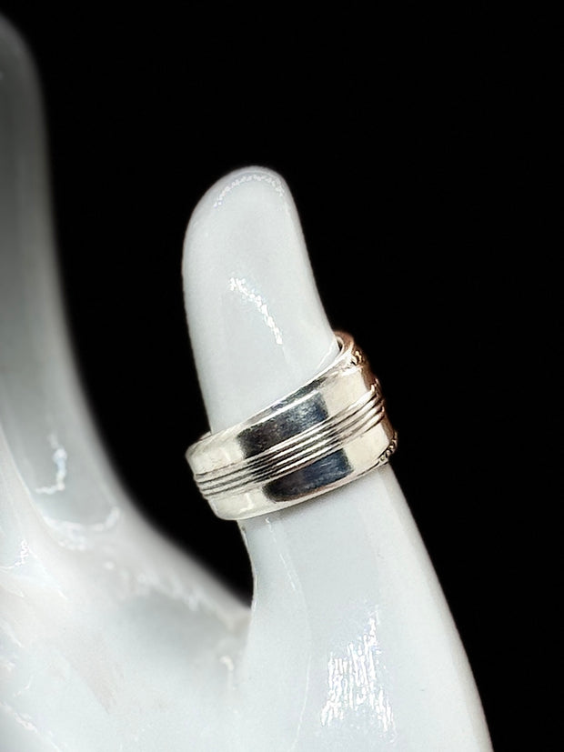 Choose Your Size - Handmade Spoon Ring – 1939 Bouquet by Embassy Silverplate (Silver Plated)