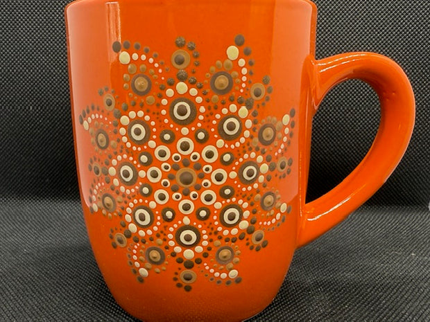 Azzie’s Hand Painted Zen Dot Mandala 12oz. Coffee Mug
