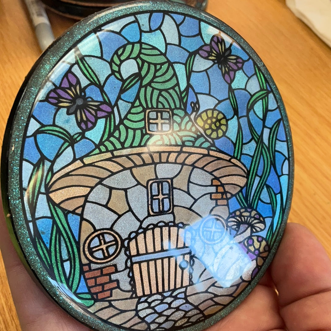 Sample Gnome Home Resin Coaster