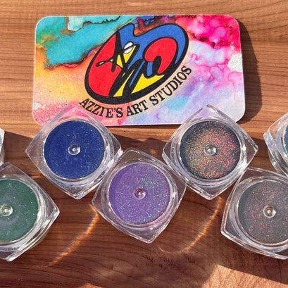 NEW FULL SET of 9 Color Holographic Pigment Powders