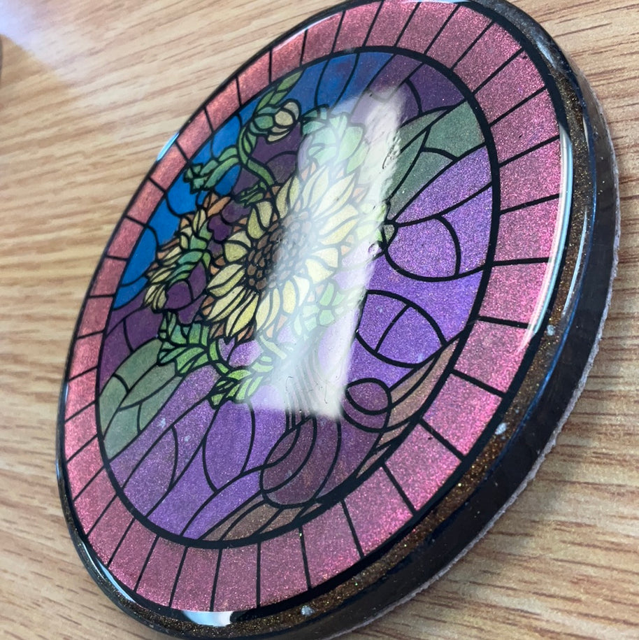 Sample Unreleased Flower Resin Coaster