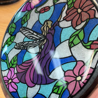 Sample Stained Glass Fairy Resin Coaster