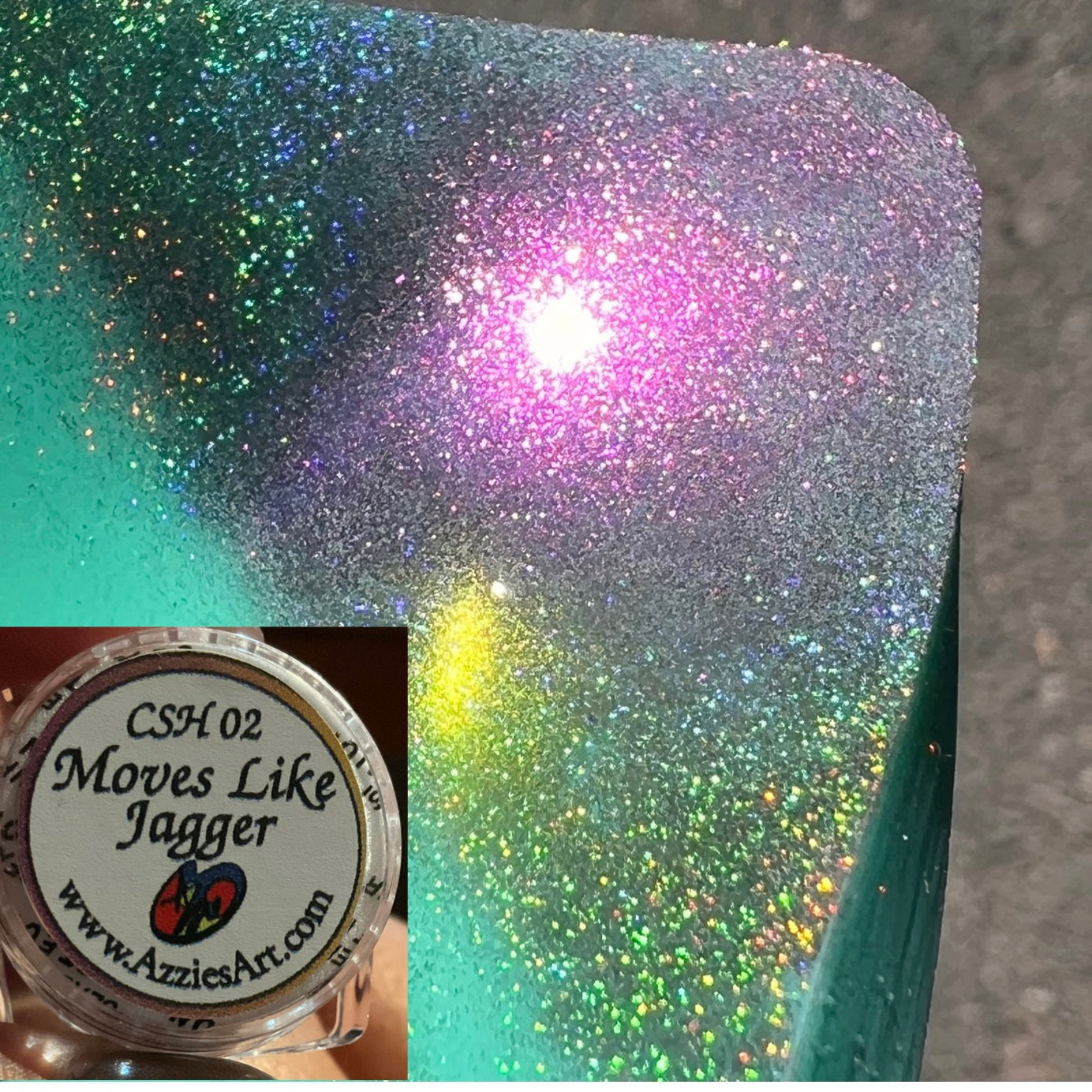NEW FULL SET of 10 Color Shift Holographic Pigment Powder