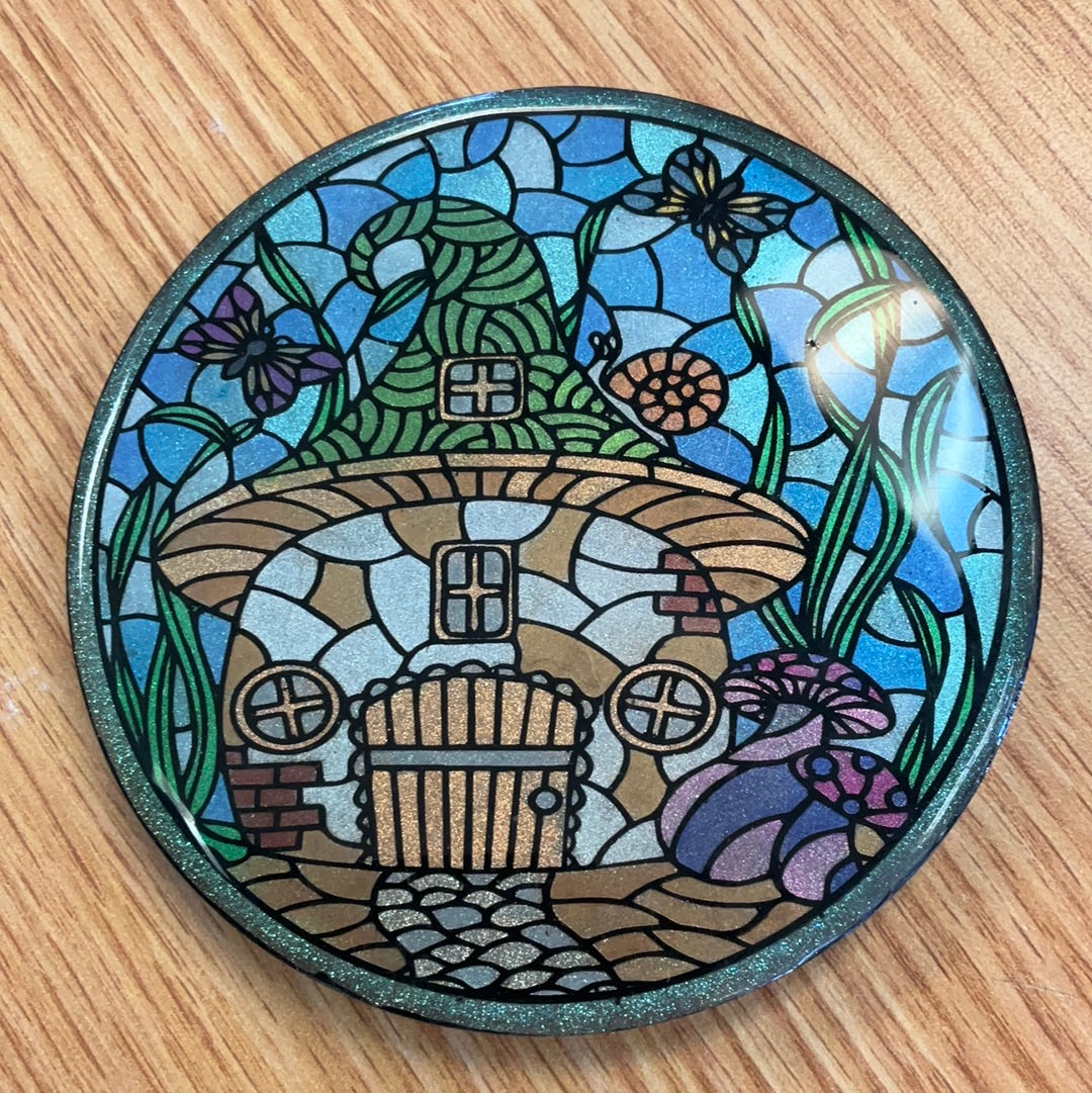Sample Gnome Home Resin Coaster