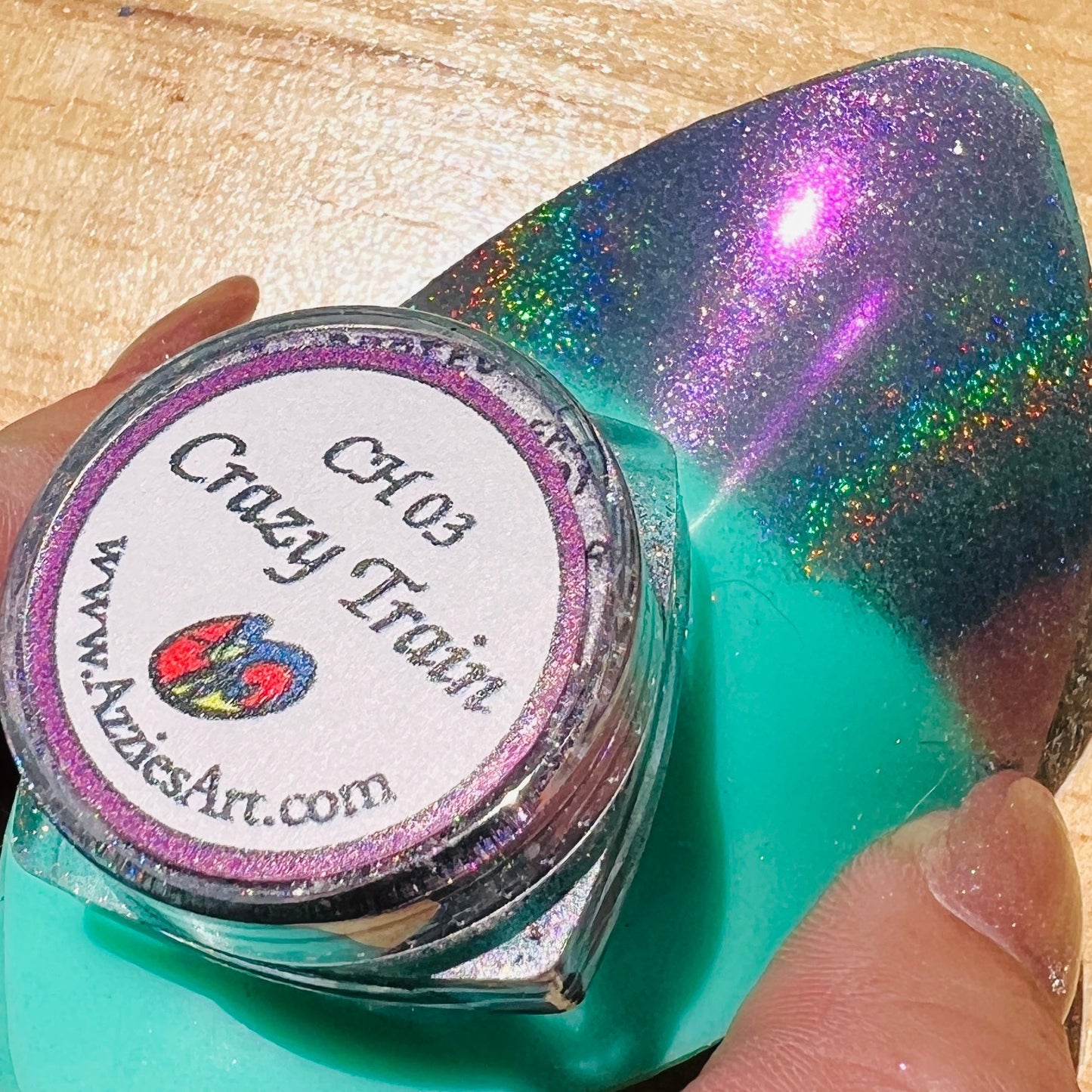NEW FULL SET of 9 Color Holographic Pigment Powders