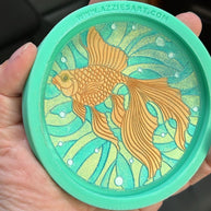 Fishy Right Coaster Silicone Mold
