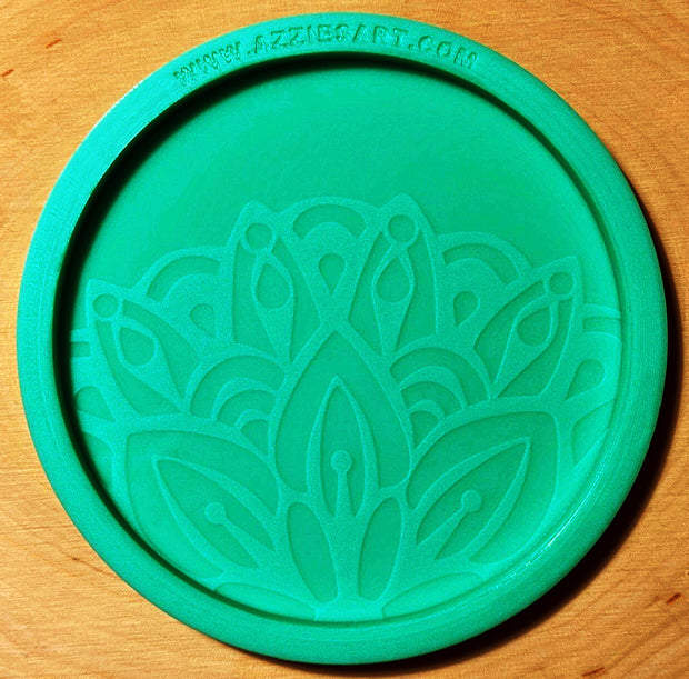 Discontinued - Azzie's Offset Mandala Coaster Silicone Mold