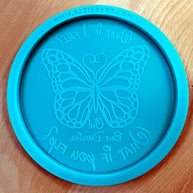 Discontinued - Azzie's What If I Fall Coaster Silicone Mold