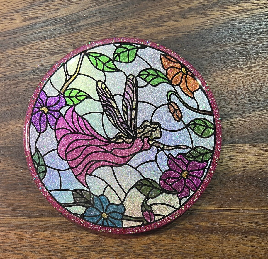 Stained Glass Fairy Coaster Silicone Mold