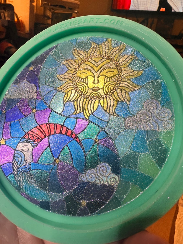 Yin Yang Sun/Moon Coaster Silicone Mold