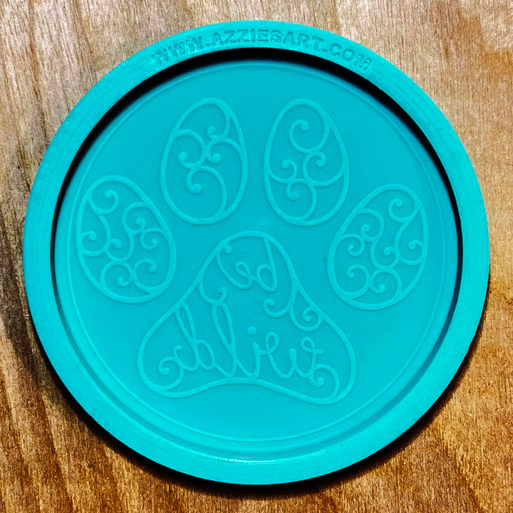 Discontinued - LG "Be Wild" Paw Print Coaster Silicone Mold