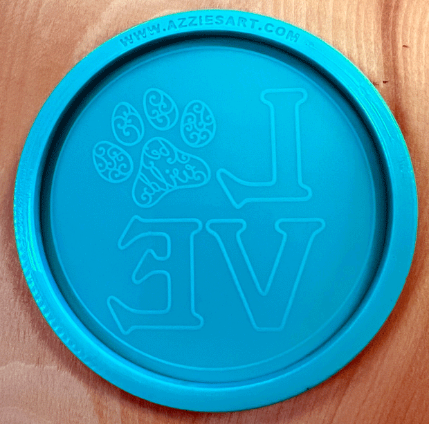 Discontinued - Love "Be Wild" Paw Print Coaster Silicone Mold