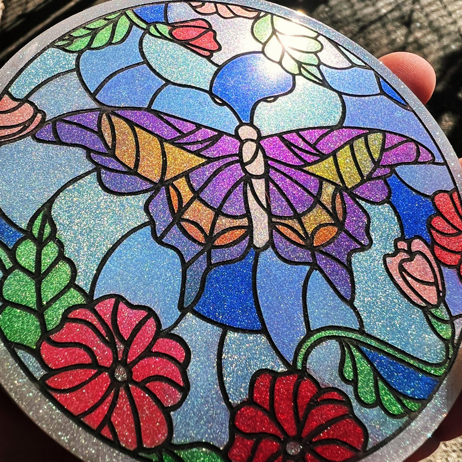 Stained Glass Butterfly Coaster Silicone Mold