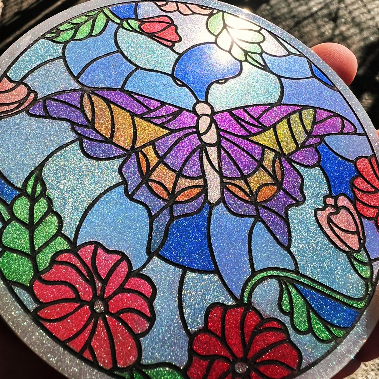 Stained Glass Butterfly Coaster Silicone Mold
