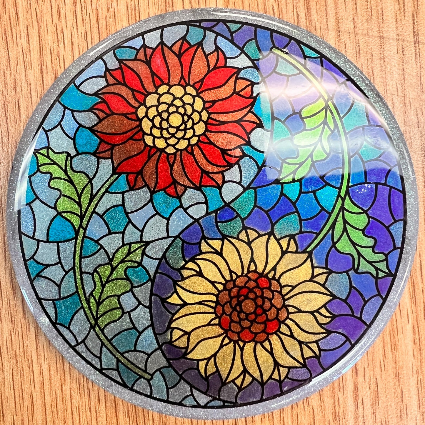 Yin Yang Sunflowers Coaster Silicone Mold