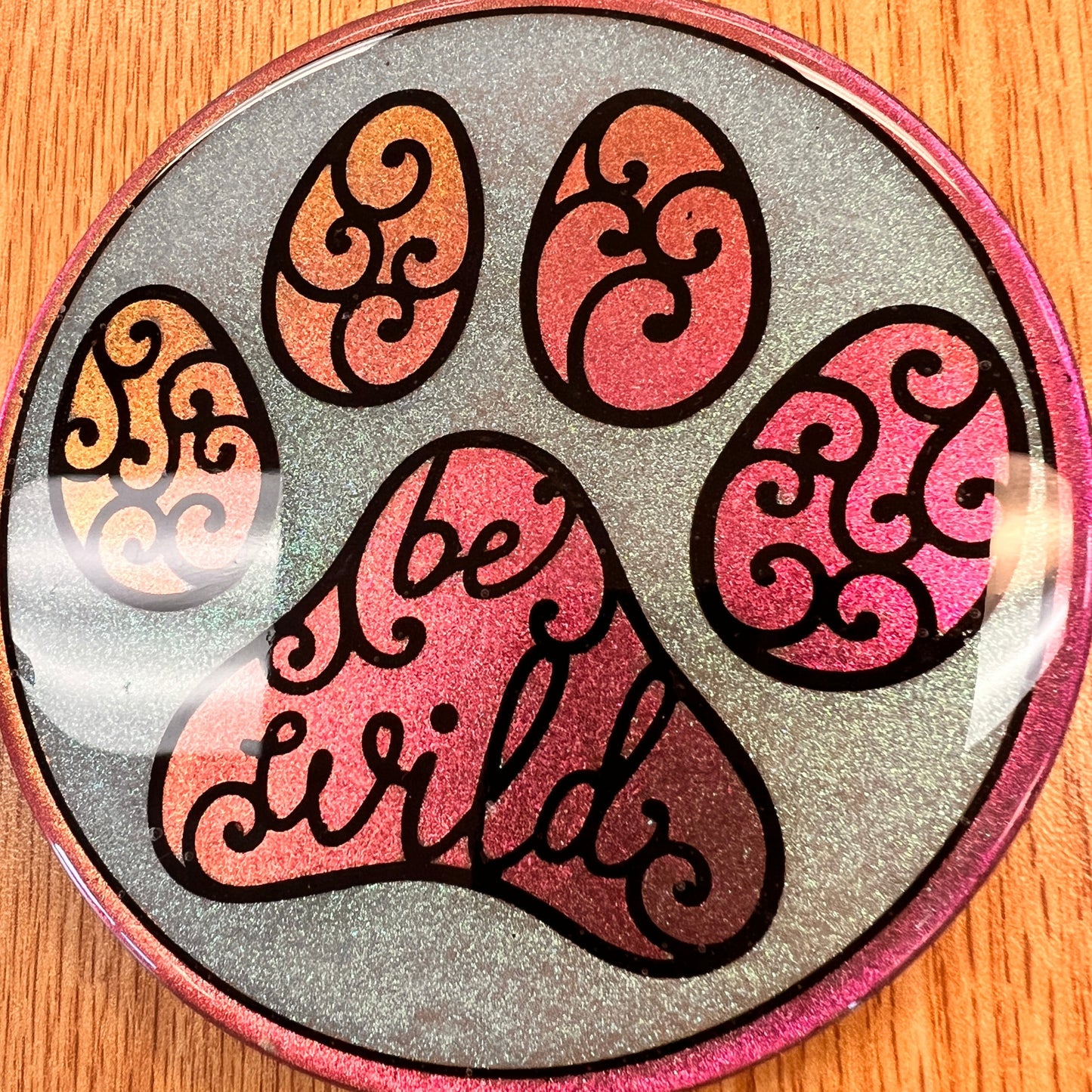Discontinued - LG "Be Wild" Paw Print Coaster Silicone Mold