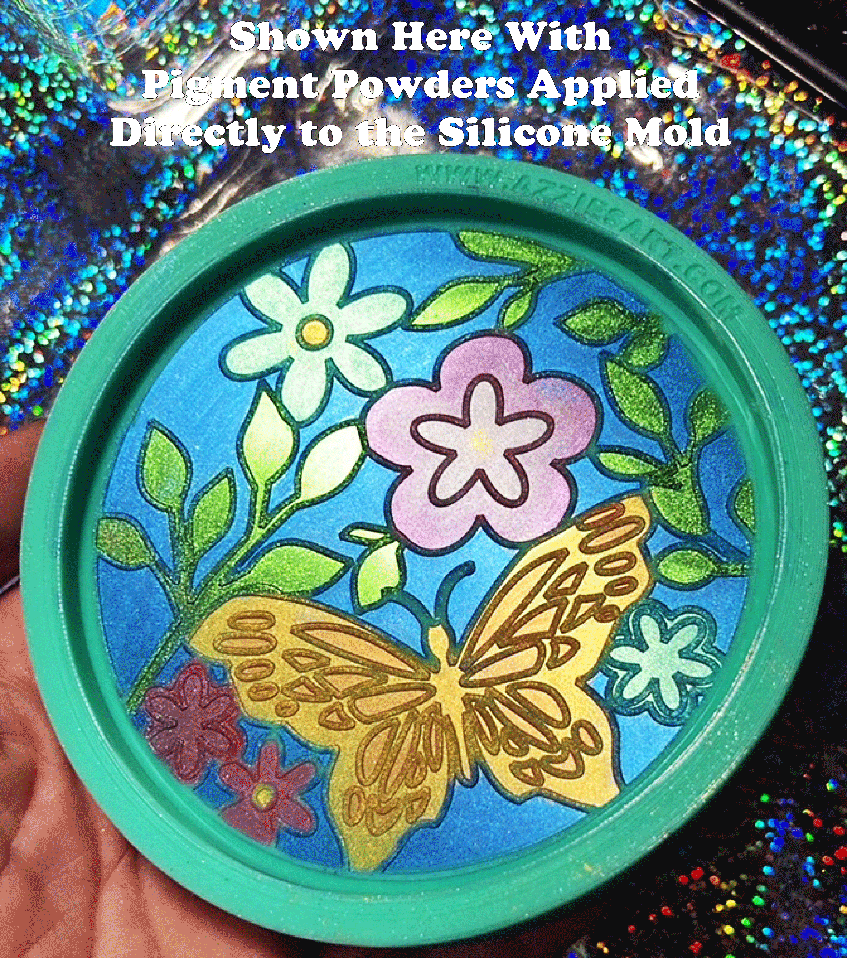 Butterfly Daisies Coaster Silicone Mold