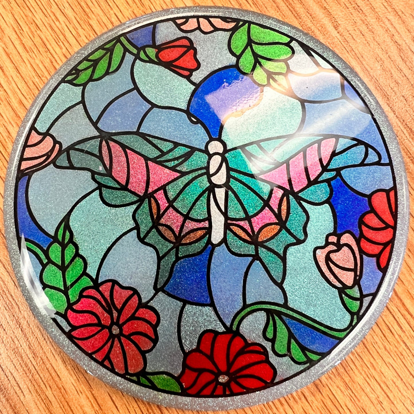 Stained Glass Butterfly Coaster Silicone Mold