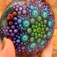 Handmade Mandala Dot Art Rock Painting Paperweight Decorative Stone