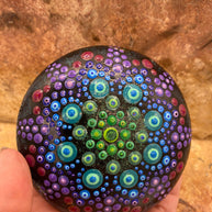 Handmade Mandala Dot Art Rock Painting Paperweight Decorative Stone