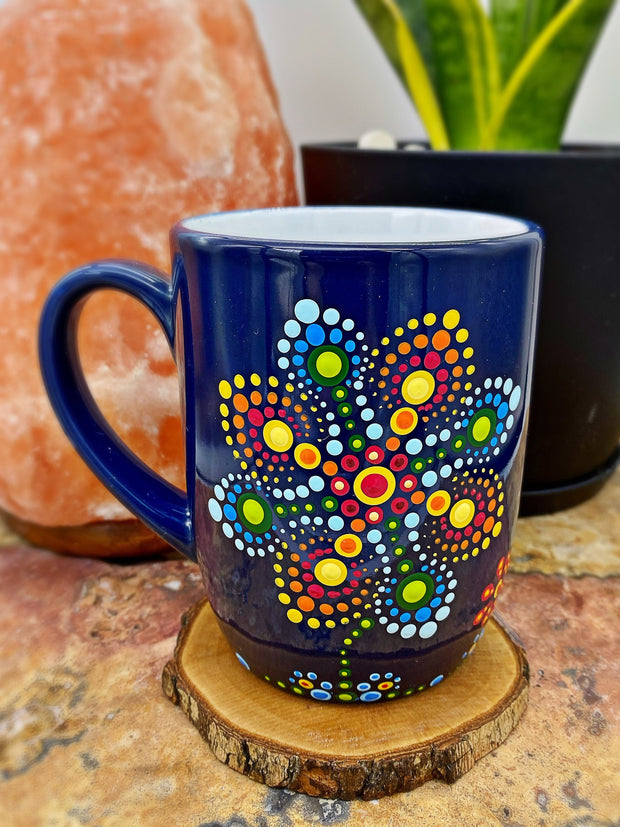 Hand Painted Zen Mandala 12oz Coffee Mug