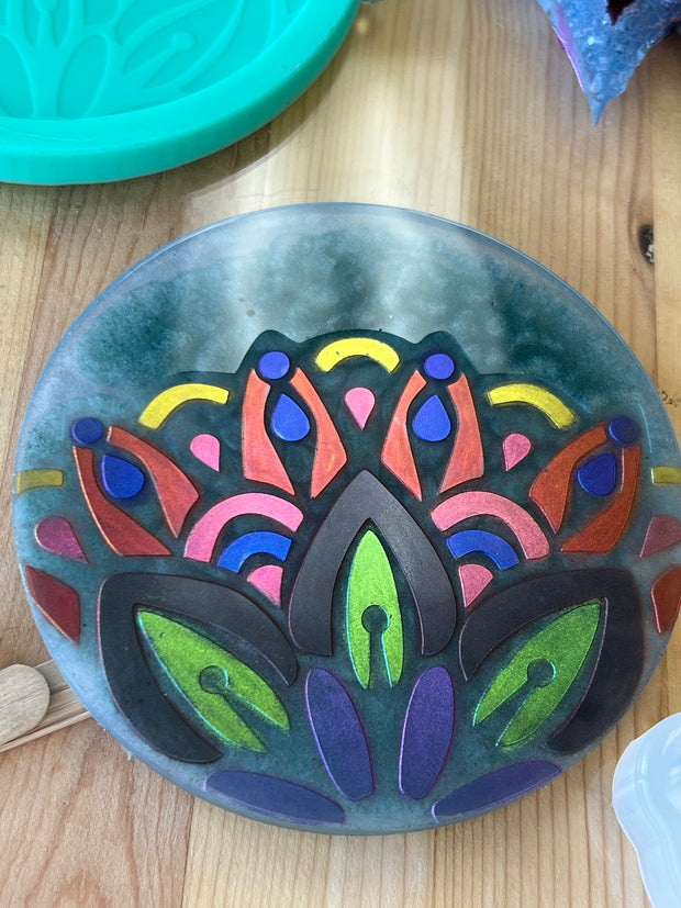 Discontinued - Azzie's Offset Mandala Coaster Silicone Mold