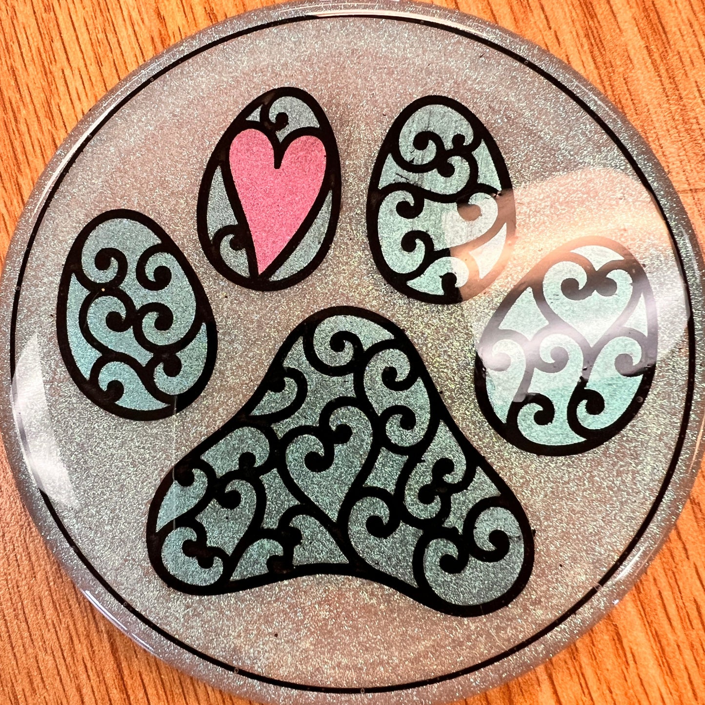 Discontinued - LG Heart Paw Print Coaster Silicone Mold