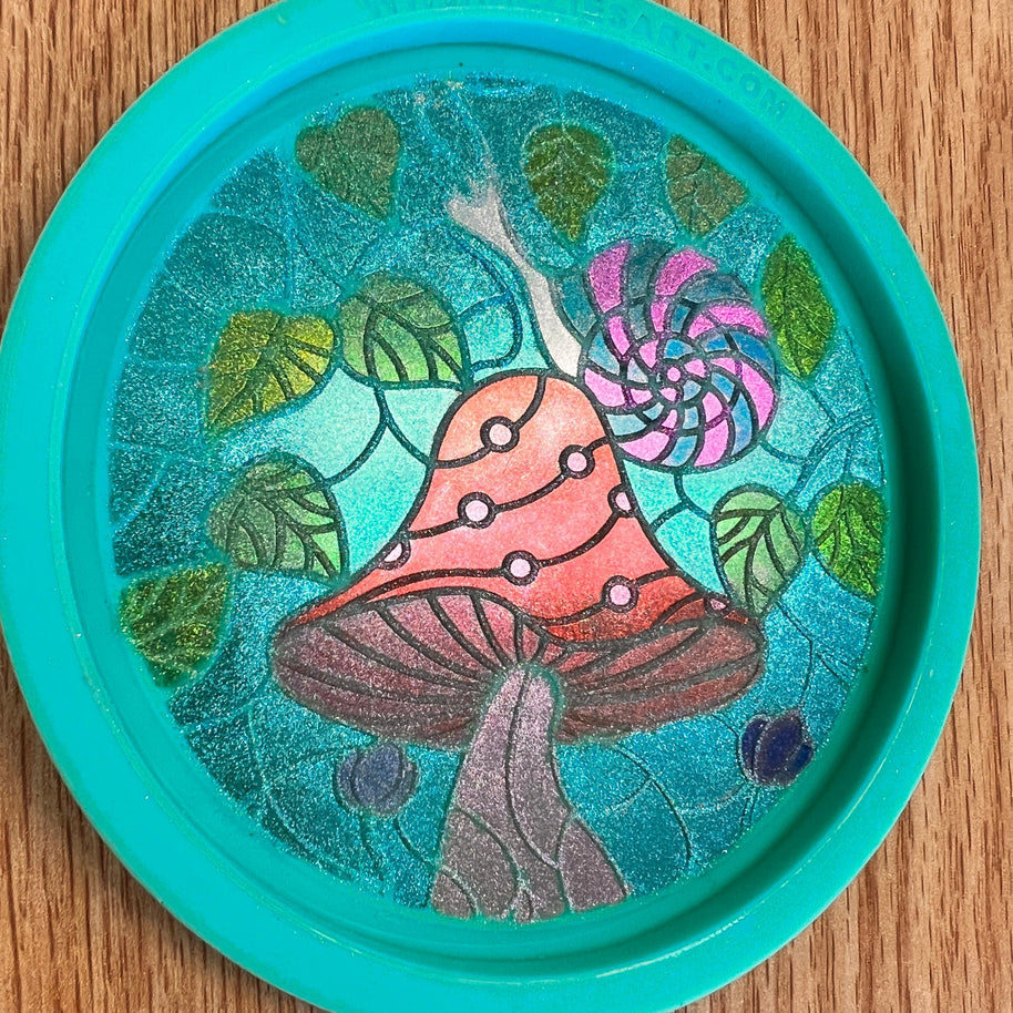 1 Shroom Snail Coaster Silicone Mold