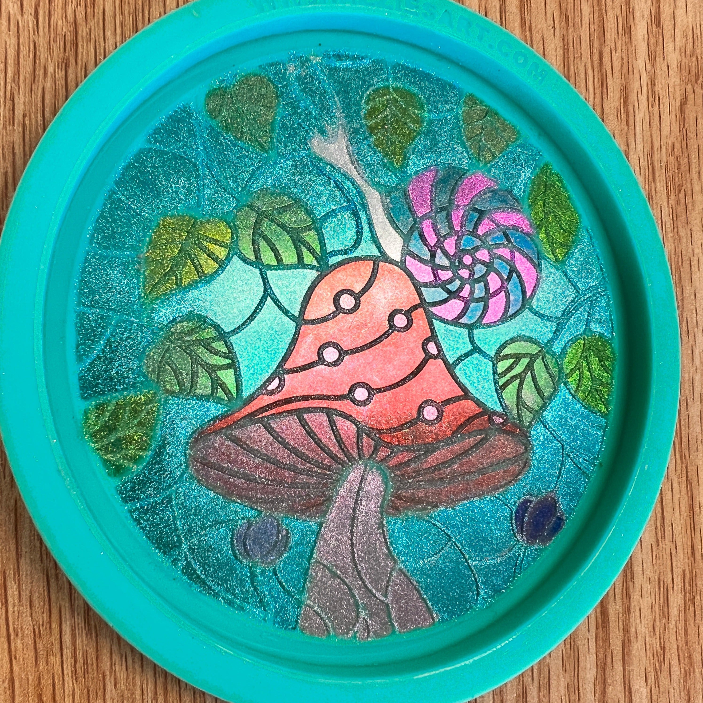 1 Shroom Snail Coaster Silicone Mold