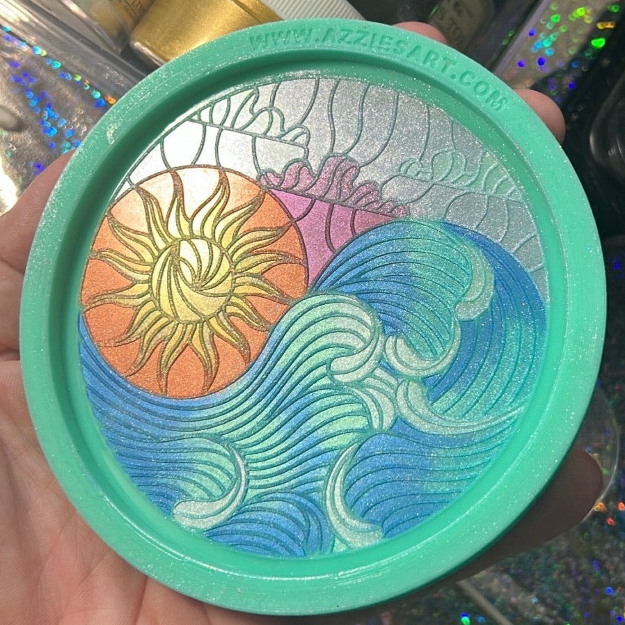 Sun Waves Coaster Silicone Mold